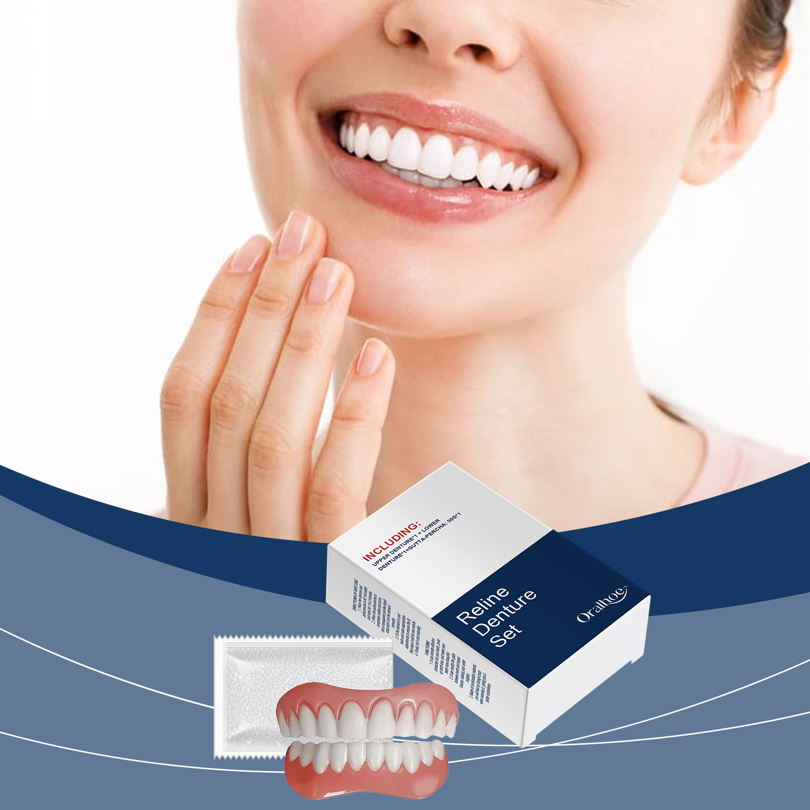 Teeth Whitening For Braces - Takma Dişler Geçici Diş Ağız Simülasyonu