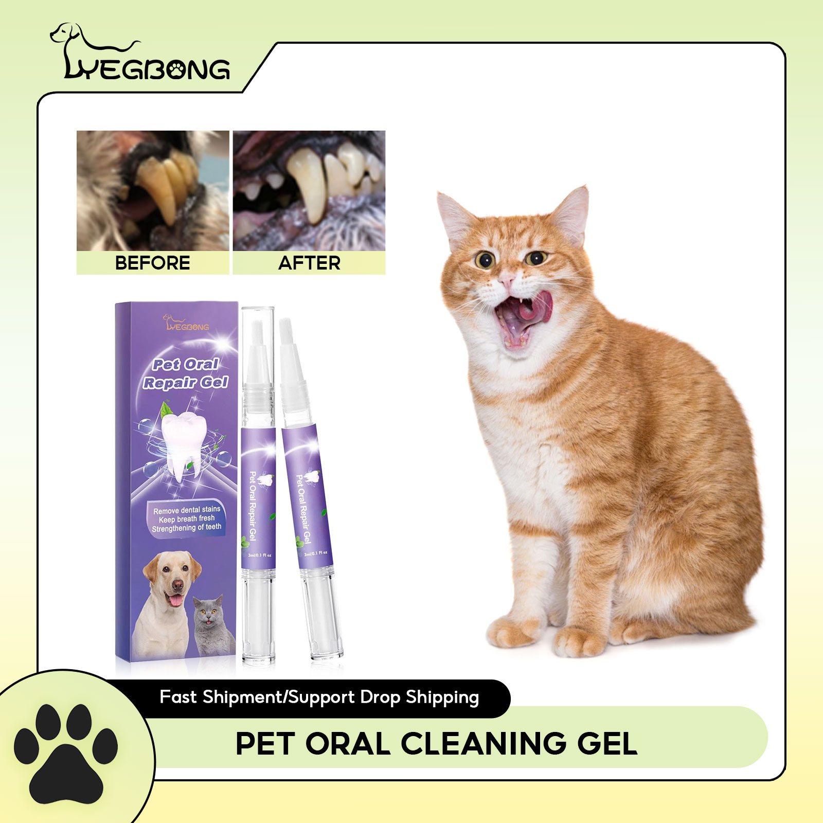 Teeth Whitening Gel Peroxide - Pet Oral Onarım Jeli Yavru Tartar