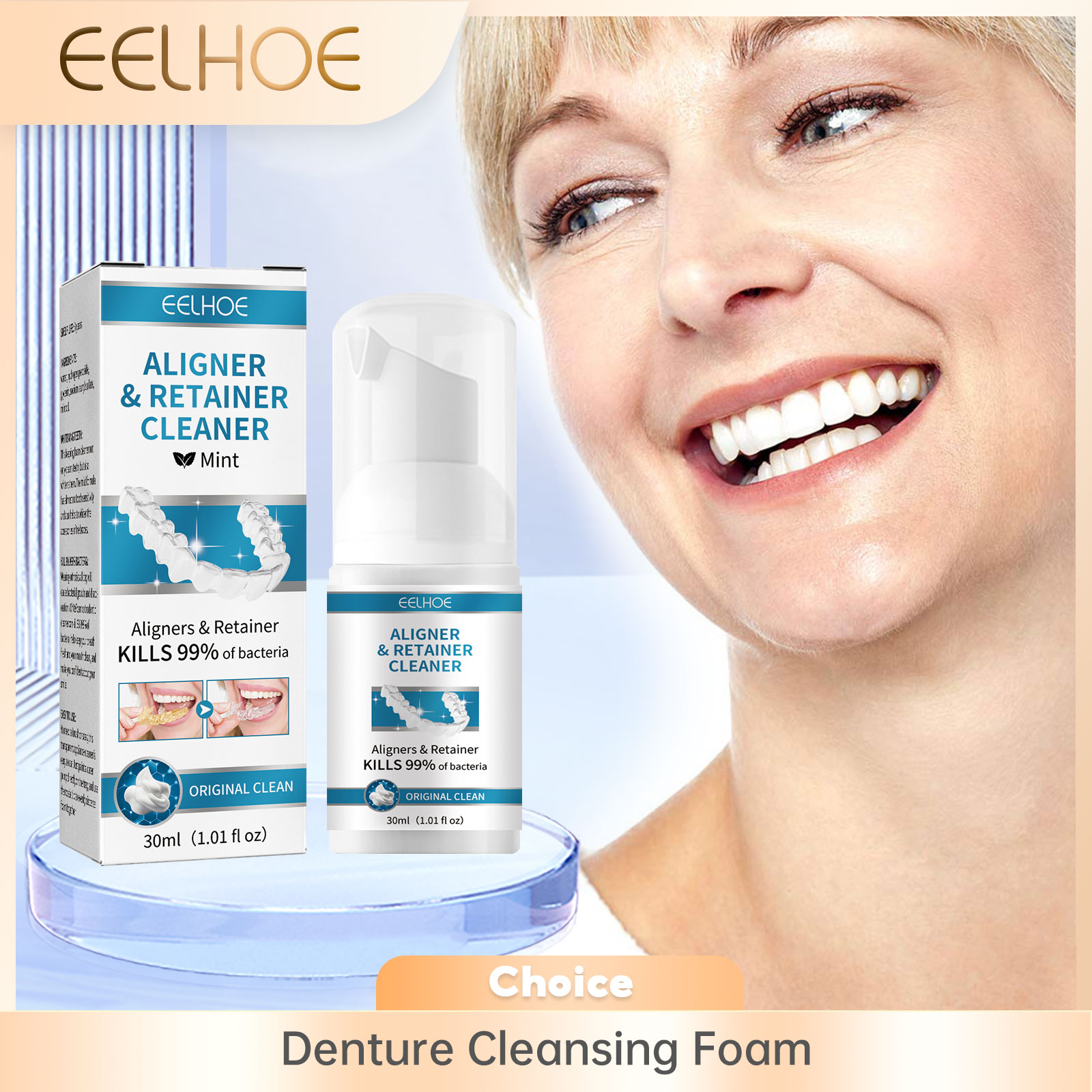 Teeth Whitening For Braces - Hizalayıcı Protez Temizleyici Köpük Derin Temizlik