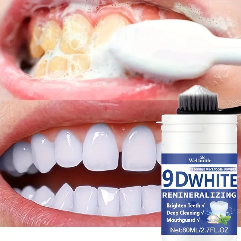 Teeth Whitening Results - 9D Beyazlatıcı Hidroksiapatit Diş Tozu, Diş