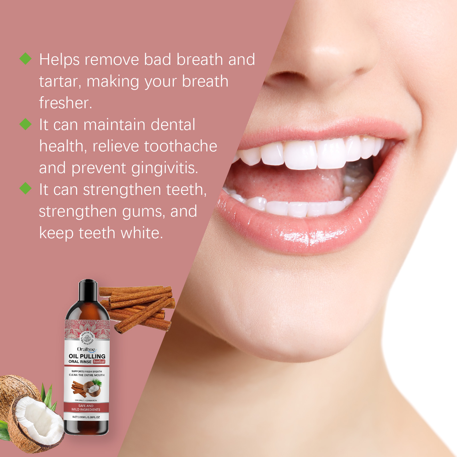 Hindistan Cevizi Çekme Yağı Ga - Teeth Whitening Oil Pulling incelemesi ve fiyatı