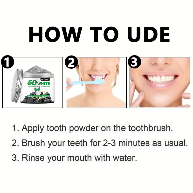 YUlTlKUE 5D Beyaz Aktif Kömür  - Teeth Whitening Results incelemesi ve fiyatı