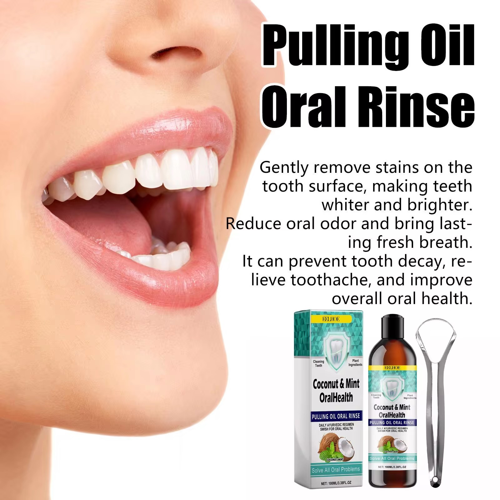 EELHOE Nane Hindistan Cevizi Y - Teeth Whitening Oil Pulling incelemesi ve fiyatı